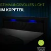 A bed with LED lighting in the headboard. Produktbild-Vorschau