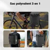 Wiltec Sacoche sac à dos étanche pour porte-bagages noire – Voir les images du produit 5