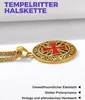 Naszyjnik z krzyżem templariuszy ze stali nierdzewnej dla Podgląd zdjęcia produktu 4