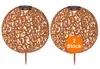 Solarleuchten Garten 2er Set Kugel Metall Rostoptik Produktbild-Vorschau 1
