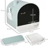PawHut Katzentoilette mit Deckel, Katzenklo inkl. Schaufel Produktbild-Vorschau 3