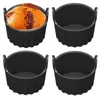 4x Silikon-Backformen für Air Fryer & Tassen Schwarz Produktbild-Vorschau 1