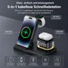 5-in-1 Kabellose Ladestation mit Uhr und Nachtlicht, 15W Produktbild-Vorschau 2