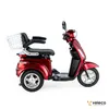 A red three-wheeled electric scooter is shown from the side against a white background. Produktbild-Vorschau