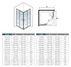 AICA 90x70x185cm 6mm ESG-glas Eckeinstieg Schiebetür Produktbild-Vorschau 7