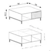 AX LIVING Blaues Couchtisch mit Ablage Berlinette 6 Rillen Produktbild-Vorschau 3
