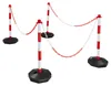 Absperrpfosten Set 4er mit Ketten, rot Kunststoff Außenbereich, Sicherheitsbarriere, Zonenabgrenzung, Parkplatzschutz, Baustellenabsicherung, flexible Umstellung 4031765942140 927662 94214 Vista previa de la imagen del producto