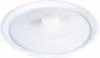 A white enamel pot lid with a light gray knob. Náhľad obrázku produktu