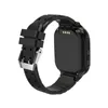 A black smartwatch with a black strap is shown from a side-angle, with the back of the watch face visible. Produktbild-Vorschau