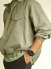 A person wearing a green t-shirt and a green jacket, with a dark blue watch on their wrist. Produktbild-Vorschau