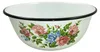 Rosenmotiv Emaille Schüssel RUND 3,5 Liter ca 26cm mit Produktbild-Vorschau 1