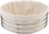 LifeStyle Brotkorb Ø23,5cm rund Metall Körbchen Stoff Beige Produktbild-Vorschau 7