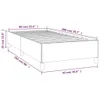 vidaXL Sommier noir 90x200 cm velours Voir les images du produit 7