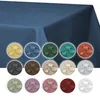 Tischdecke quadratisch 160x160 cm hellgrün Leinenoptik Produktbild-Vorschau 6