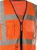 Gilet Haute visibilité Orange Multi-poches SINGER - T.M - Voir les images du produit 2