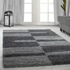 Carpetsale24 Tappeto Shaggy a Pelo Alto Design a Quadri Anteprima dell’immagine prodotto 1