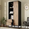 Buffet haut moderne Sweiko 80 x 40 x 180 cm – aspect bois Voir les images du produit 8
