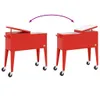 vidaXL Chladiaci vozík s kolieskami červený 92x43x89 cm Náhľad obrázku produktu 7