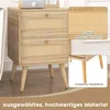 Nachttisch-Set aus Rattan, Boho-Stil, 2 Schubladen, Produktbild-Vorschau 4