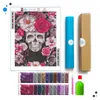 ARTULIO - Diamond Painting Set - Totenkopf mit rosa Blumen Produktbild-Vorschau 2
