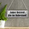 Blechschild Spruch 27x10cm Außer Betrieb bin im Ruhestand Produktbild-Vorschau 3