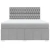 vidaXL Lit boxspring avec matelas gris clair 180x200 cm Voir les images du produit 4