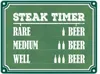 Steak Timer Metallschild in grün Bier Grill grillen Fleisch Produktbild-Vorschau 1