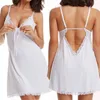 Camicia da notte in raso - Donna - Pigiama in pizzo - Anteprima dell’immagine prodotto 1
