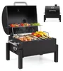 COSTWAY Holzkohlegrill tragbar, BBQ Grill Mini mit Deckel, Produktbild-Vorschau 1