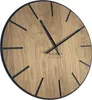EKO groß wanduhr ohne tickgeräusche Wood Art Schwarz 60cm, Produktbild-Vorschau 4