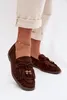 Damenschuhe Mit Fransen Und Perlen Schokoladen Teressa 40 Produktbild-Vorschau 3