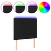 vidaXL LED Kopfteil Schwarz 100x5x118/128 cm Stoff -  Kopf- Produktbild-Vorschau 8
