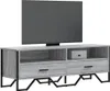 vidaXL TV-Schrank Grau Sonoma 122x34x41 cm Holzwerkstoff Produktbild-Vorschau 2