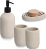 4-teiliges Badezimmer-Set Natural beige, Badzubehör-Set Produktbild-Vorschau 1
