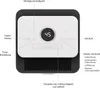 Top-down view of a dehumidifier with labels pointing to different functions and settings. Produktbild-Vorschau