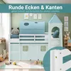 Homestyle4u Hochbett 90x200 Kinder Weiß Rutsche mit Tunnel Produktbild-Vorschau 3
