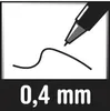uni-ball® 148177 Kuličkové pero s kovovým hrotem 0,4 mm, Náhled obrázku produktu 2