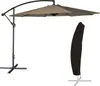 Parasol déporté OAHU rond 3,50m de diamètre taupe + housse Voir les images du produit 1