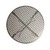 A round metal table top with a decorative geometric pattern. Náhľad obrázku produktu
