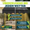 tillvex Klemmmarkise 400 cm Anthrazit mit Solar LED mit Produktbild-Vorschau 4