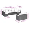 Garten-Sofagarnitur 9-teilig, modular, mit Stauraum & Produktbild-Vorschau 3