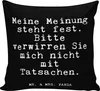 Mr. & Mrs. Panda Kuschelkissen Meine Meinung steht fest.... Produktbild-Vorschau 1