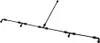 A black spray boom with multiple nozzles, mounted on a white background. Produktbild-Vorschau