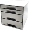 LEITZ Box à tiroirs WOW CUBE, 4 tiroirs, blanc perle/noir Voir les images du produit 5
