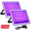UV Schwarzlicht LED Flutlichtstrahler - 50W 2er Set außen - Produktbild-Vorschau 1