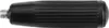 A black threaded handle with a ribbed grip. Produktbild-Vorschau