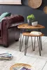 Designnový stolek wl5.659 sheesham metal side table set 2 Anteprima dell’immagine prodotto 3