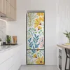 Blumenmuster mit Blättern – Kühlschrank Aufkleber – Produktbild-Vorschau 2