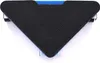 A triangular furniture mover with a black textured surface and blue accents, resting on metal supports. Podgląd zdjęcia produktu