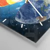 Wanduhr - Quadrat - Glasuhr - Erde Schichten Universum Kern Produktbild-Vorschau 5